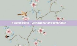 卡卡颂高手对决，战术解析与巧妙干扰技巧揭秘