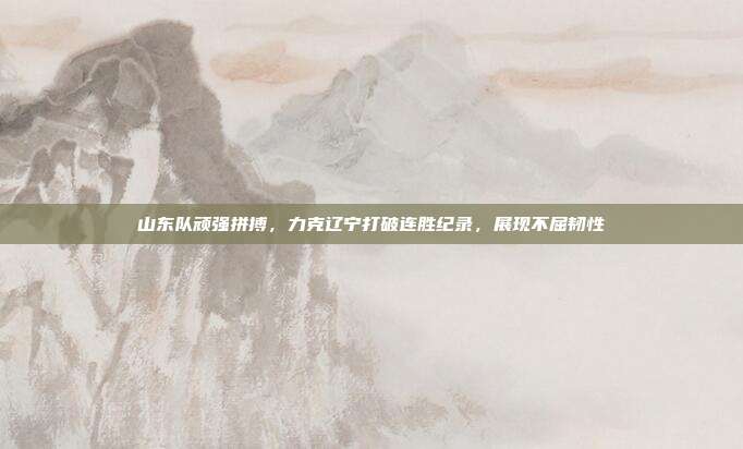 山东队顽强拼搏，力克辽宁打破连胜纪录，展现不屈韧性  第1张