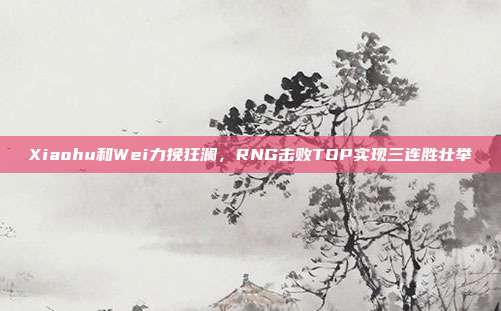 Xiaohu和Wei力挽狂澜，RNG击败TOP实现三连胜壮举  第1张