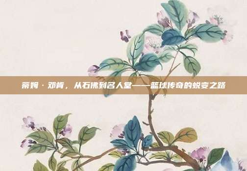 蒂姆·邓肯，从石佛到名人堂——篮球传奇的蜕变之路  第1张